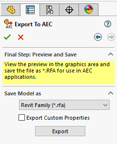 SOLIDWORKS Export to AEC type-4