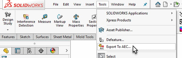 SOLIDWORKS Export to AEC