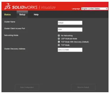SOLIDWORKS Visualize UDP Multicast Mode